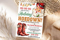 Holiday Hoedown Invitation Template | Western Country Xmas Holiday Party Invite