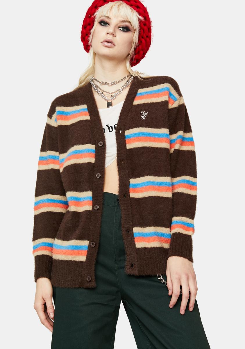 1984 Mohair Stripe Cardigan Sweater