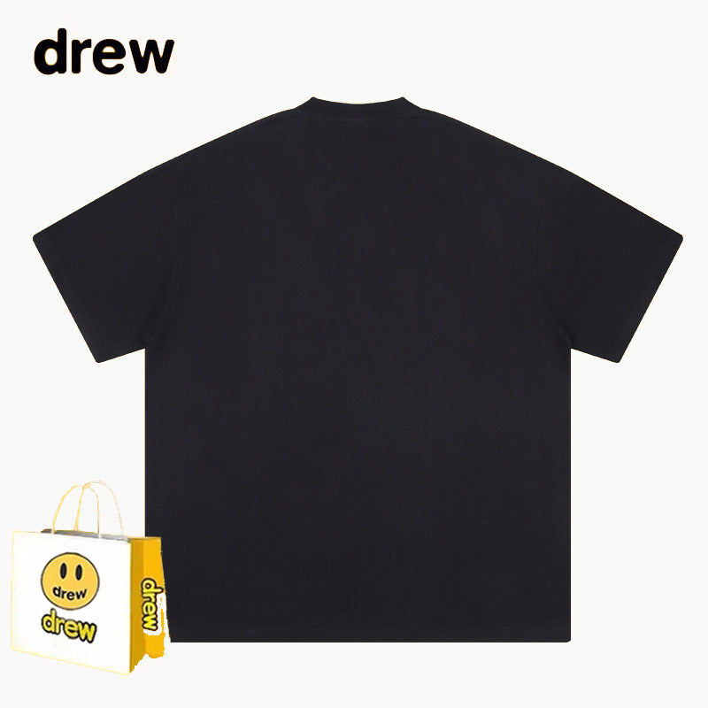 Drew T-shirts Short Sleeve Cola Loose round Neck