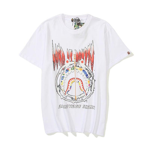 Bathing Ape T-Shirt Summer Leisure Pullover Loose Cartoon Printed Short-Sleeved T-shirt for Women