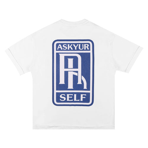 Askyurself T-shirts Letter Logo Printing Hip Hop Loose
