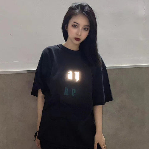 Askyurself T-shirts Short Sleeve Worn Looking Washed-out T-shirt Men and Women