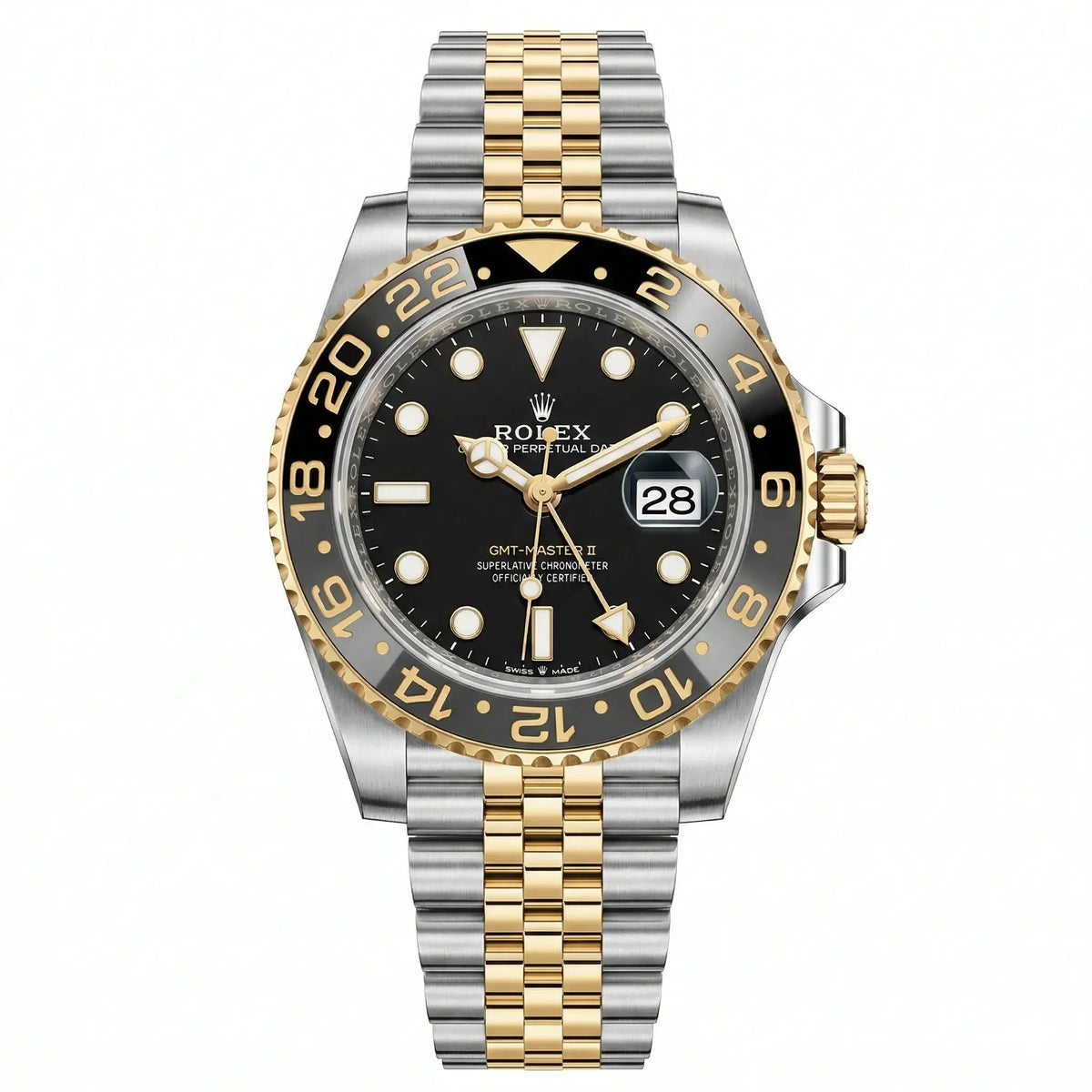 Rolex GMT Watch - Master II 126713GRNR Oystersteel & Yellow Gold